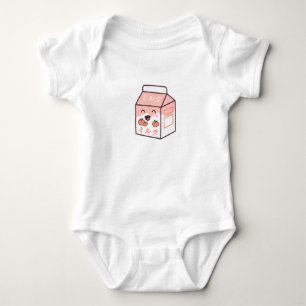Kawaii Cow Retro Japanese Peach Milk Baby Bodysuit