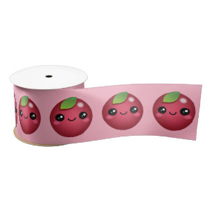 Kawaii Cranberry Satin Ribbon