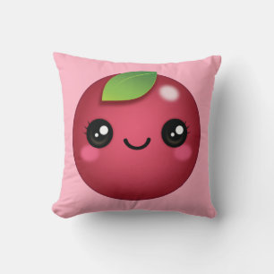 Kawaii Cranberry Throw Pillow