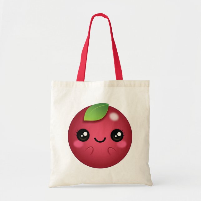 Kawaii Cranberry Tote Bag (Front)