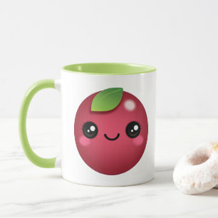 Kawaii Cranberry Two-Tone Coffee Mug