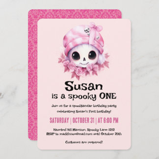 Kawaii Creepy Cute Halloween Birthday Party Invitation