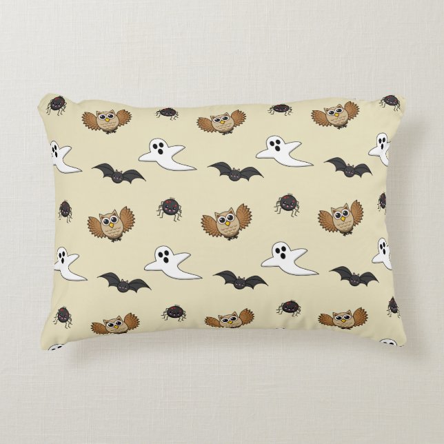 Kawaii Creepy Night Creatures Set Decorative Cushion (Front)