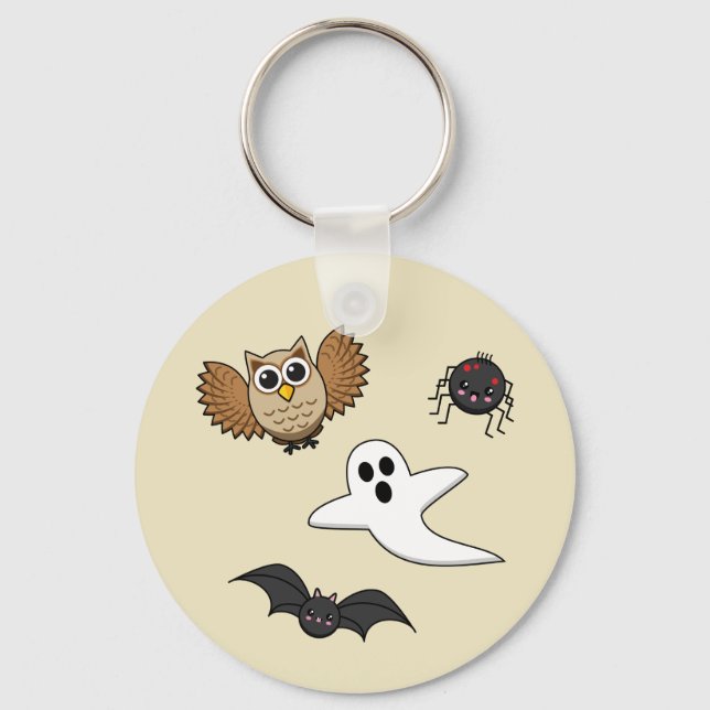 Kawaii Creepy Night Creatures Set Key Ring (Front)