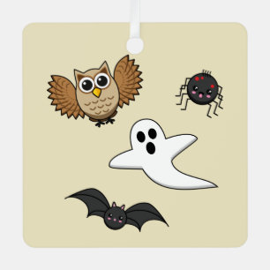 Kawaii Creepy Night Creatures Set Metal Tree Decoration