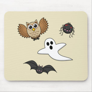 Kawaii Creepy Night Creatures Set Mouse Mat