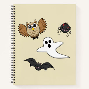 Kawaii Creepy Night Creatures Set Notebook