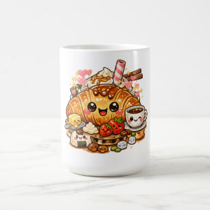 Kawaii Croissant Breakfast Mug