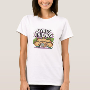Kawaii Cuisine: Cute Gyros Art T-Shirt