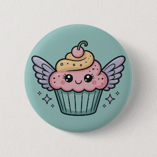 Kawaii Cupcake 6 Cm Round Badge