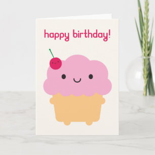 Kawaii Cupcake Card