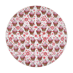 Kawaii Cupcake Design – Cute Dessert Illustration  Cutting Board