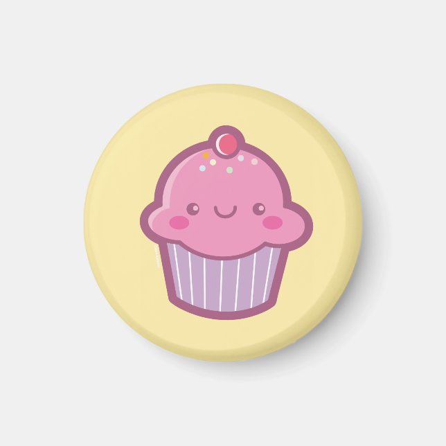 Kawaii Cupcake Magnet (Front)