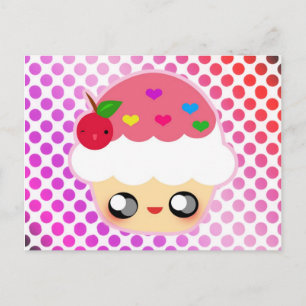 Kawaii Cupcake Postcard