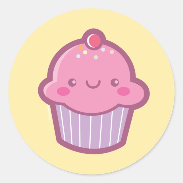 Kawaii Cupcake Stickers (Front)