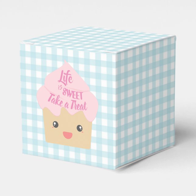 Kawaii Cupcake Take a Treat Favour Box (Front Side)