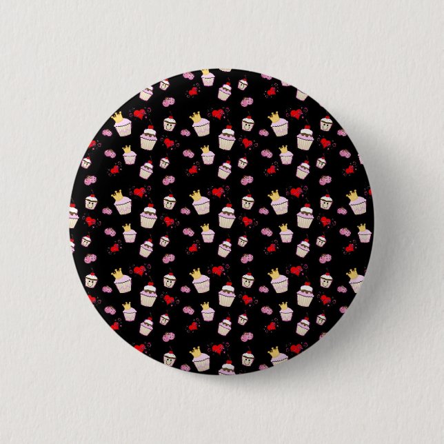 Kawaii Cupcakes Pattern accessories 6 Cm Round Badge (Front)