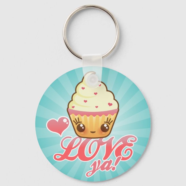 Kawaii Cuppy Cake Key Ring (Front)