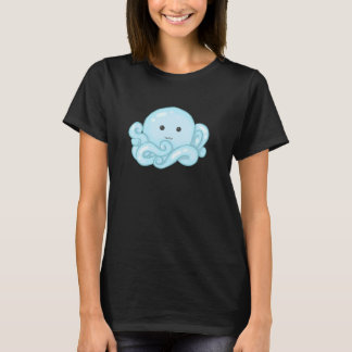 Kawaii Cute Aesthetic Happy Pastel Blue Octopus T-Shirt