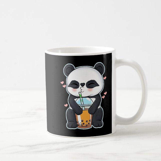 Kawaii Cute Anime Panda Boba Bubble Tea Otaku Men  Coffee Mug (Right)