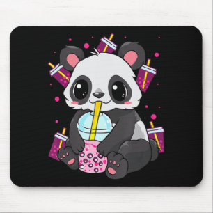 Kawaii Cute Anime Panda Boba Bubble Tea Otaku Men  Mouse Mat