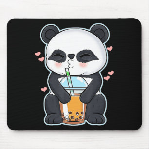 Kawaii Cute Anime Panda Boba Bubble Tea Otaku Men  Mouse Mat