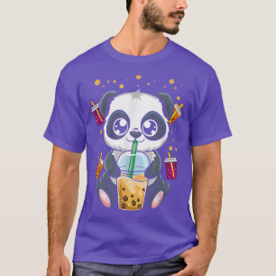 Kawaii Cute Anime Panda Boba Bubble Tea Otaku Men T-Shirt