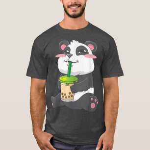 Kawaii Cute Anime Panda Boba Bubble Tea Otaku Men T-Shirt