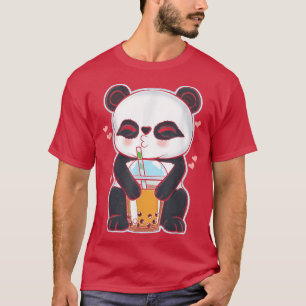 Kawaii Cute Anime Panda Boba Bubble Tea Otaku Men T-Shirt
