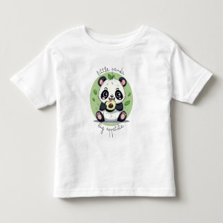 Kawaii Cute Baby Panda Eating Avocado Toddler T-Shirt