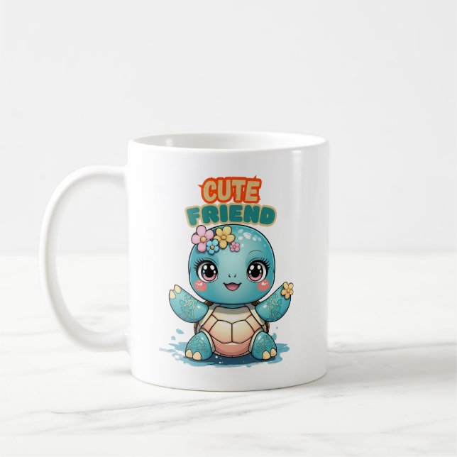 Kawaii Cute Baby Turtle Mug (Left)