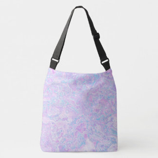 Kawaii Cute Boho Swirly Pastel Cotton Candy Marble Crossbody Bag