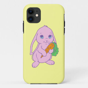 Kawaii Cute Cartoon Bunny Rabbit Carrot iPhone 11 Case