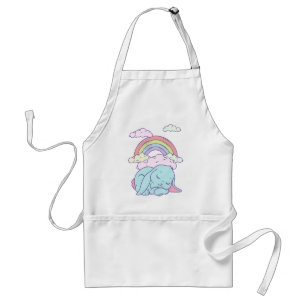 Kawaii Cute Cartoon Bunny Rabbit Rainbow Standard Apron