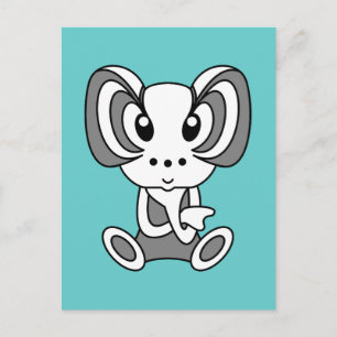 Kawaii cute cartoon character postcards