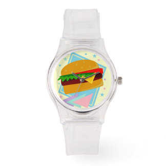 Kawaii Cute Cartoon Hamburger Cheeseburger Burger Watch