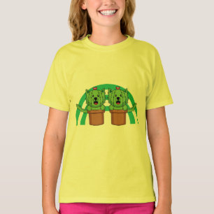 Kawaii Cute Cat Cactus Plant Pet   T-Shirt