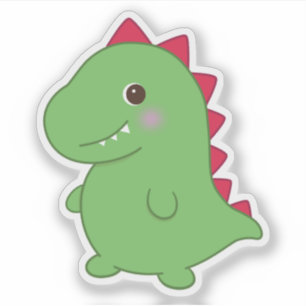 Kawaii Cute Chibi Green Dino T-Rex
