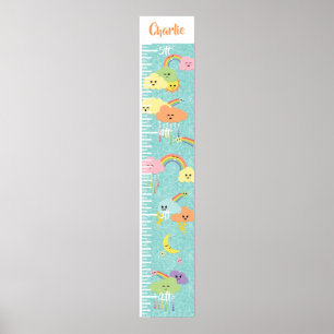 Kawaii Cute Cloud Sun Moon Rainbow Growth Chart