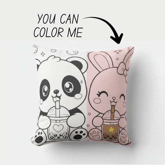 Kawaii Cute Colouring Book Pillow (Creator Uploaded)