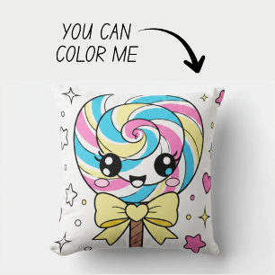 Kawaii Cute Colouring Book Pillow