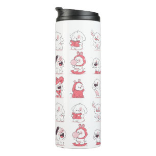  kawaii cute dog  design thermal tumbler