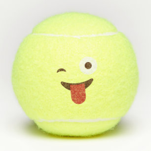 Kawaii Cute Emoticon Emoji Face Tennis Balls