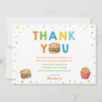Kawaii Cute Fast Food Burger Party Boy Birthday