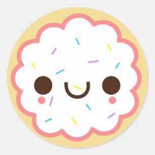 kawaii cute frosted sugar cookie Sticker