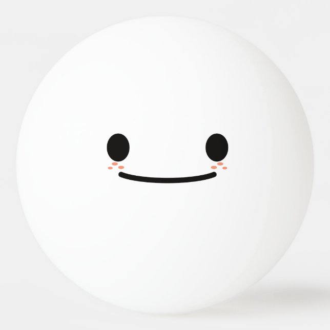 Kawaii Cute Funny Face. Emoji. Emoticon. Ping Pong Ball (Front)