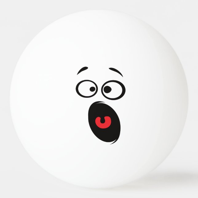 Kawaii Cute Funny Face. Emoji. Emoticon. Ping Pong Ball (Front)