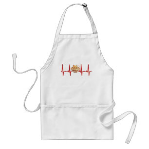Kawaii Cute Kitten Ramen EKG Heartbeat Otaku Anime Standard Apron