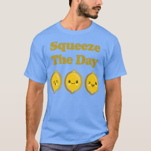 Kawaii Cute Lemons Squeeze The Day Funny Fruit Foo T-Shirt