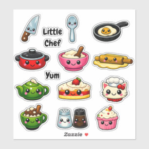 Kawaii Cute Little Chef Student Reward Stickers